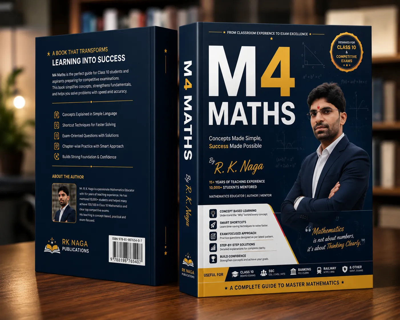 M 4 Maths Book Cover by Mr. Rajesh Kumar Naga